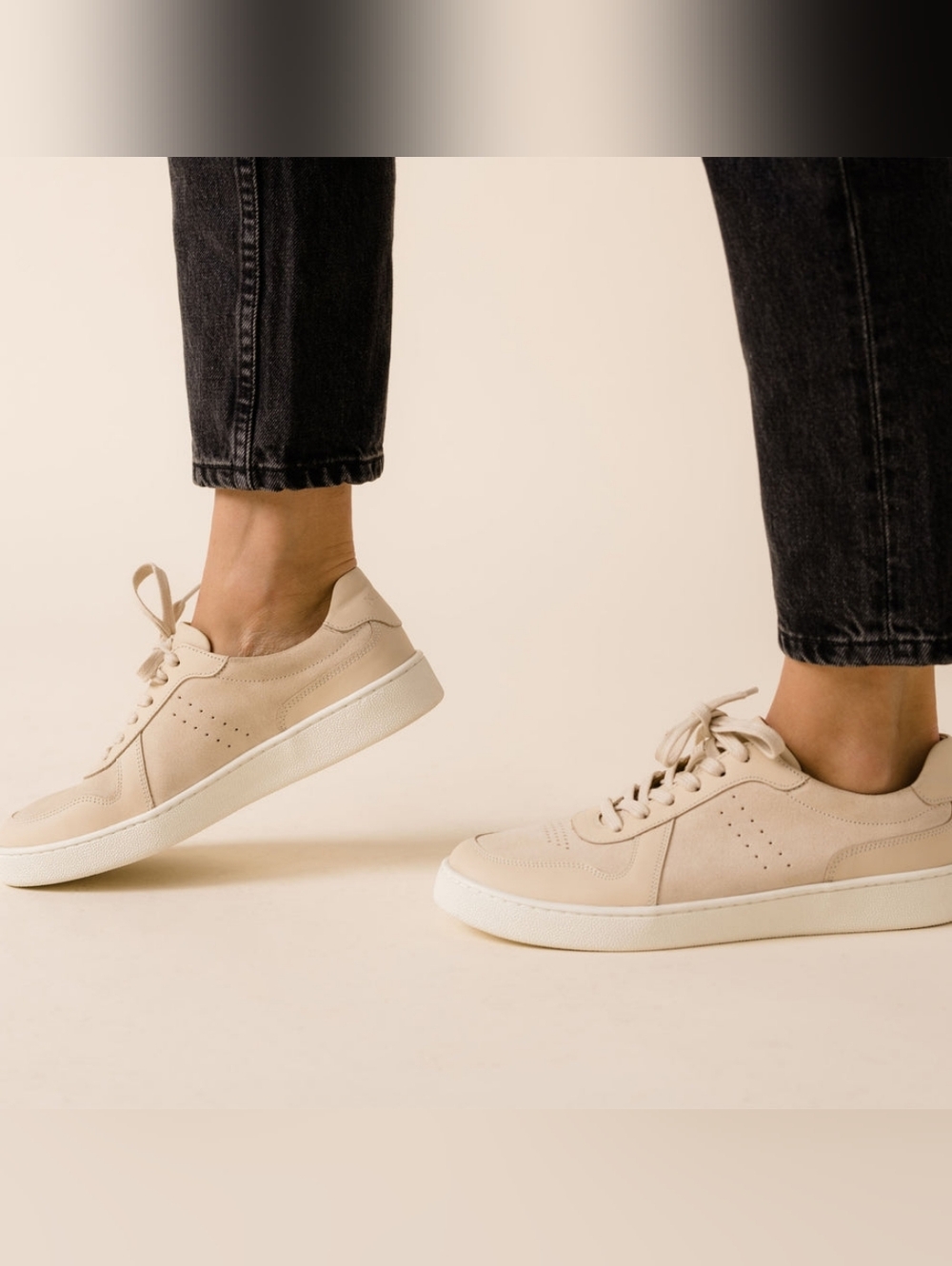 Nisolo Women's Bria Go-To Court Low Top Suede Leather Sneaker, Size 7.5
